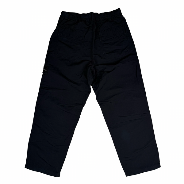 Stone Island 2025 Black Naslan Corrosion Loose Fit Cargo Trousers - 32"
