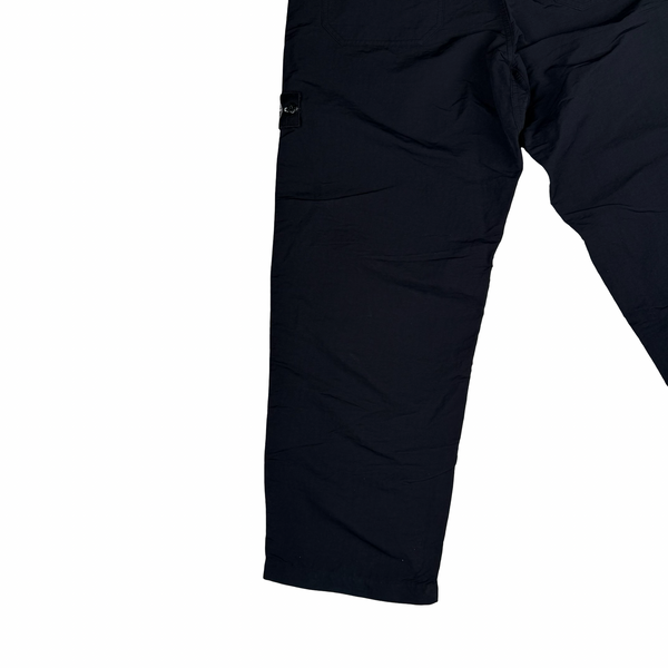 Stone Island 2025 Black Naslan Corrosion Loose Fit Cargo Trousers - 32"