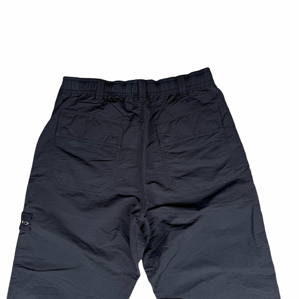 Stone Island 2025 Black Naslan Corrosion Loose Fit Cargo Trousers - 32"