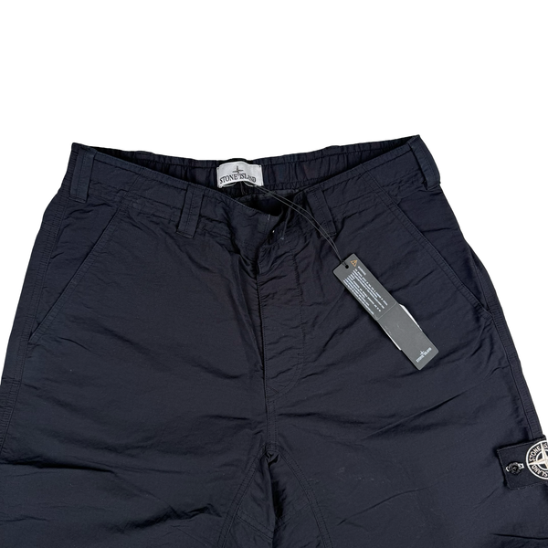 Stone Island 2025 Black Naslan Corrosion Loose Fit Cargo Trousers - 32"