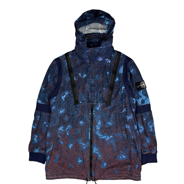 Stone Island 2019 Printed Heat Reactive Thermosensitive Fabric Hooded Jacket - Medium