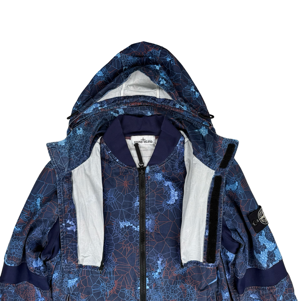 Stone Island 2019 Printed Heat Reactive Thermosensitive Fabric Hooded Jacket - Medium