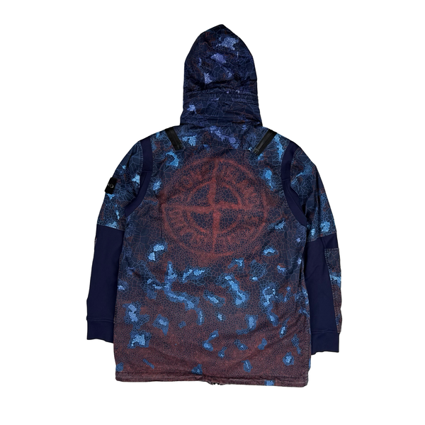 Stone Island 2019 Printed Heat Reactive Thermosensitive Fabric Hooded Jacket - Medium