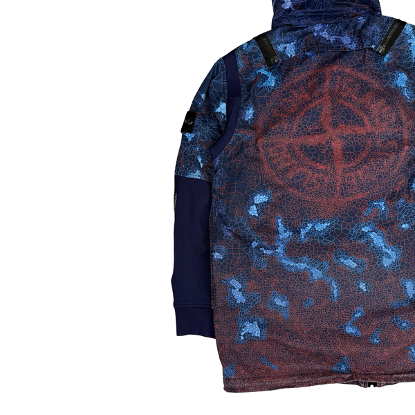 Stone Island 2019 Printed Heat Reactive Thermosensitive Fabric Hooded Jacket - Medium