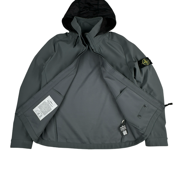 Stone Island Grey Light Soft Shell R Jacket - Large