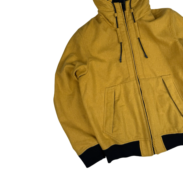 Stone Island Light Mustard Yellow 2014 Melange Wool Poly Jacket - Medium