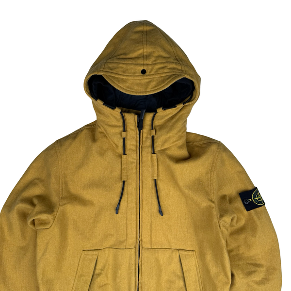 Stone Island Light Mustard Yellow 2014 Melange Wool Poly Jacket - Medium