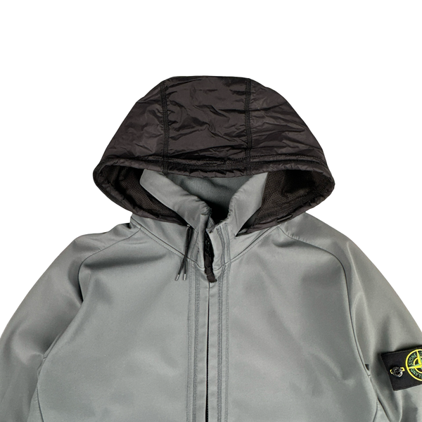Stone Island Grey Light Soft Shell R Jacket - Large