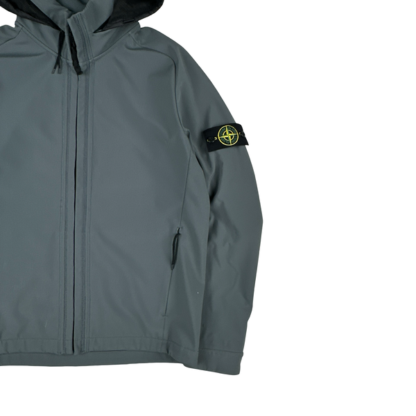 Stone Island Grey Light Soft Shell R Jacket - Large