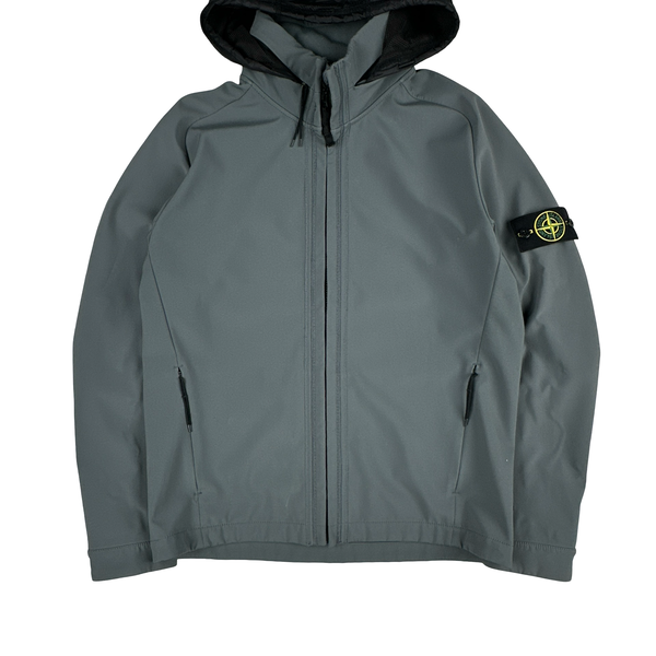 Stone Island Grey Light Soft Shell R Jacket - Large