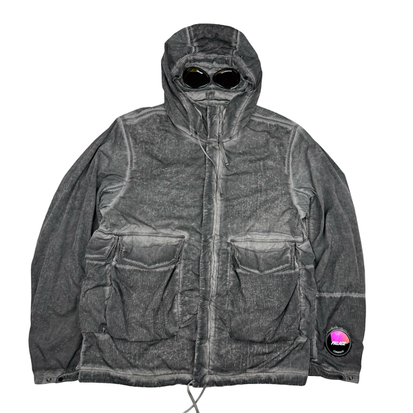 CP Company x Palace Grey Nylon La Mille Goggle Jacket - Medium
