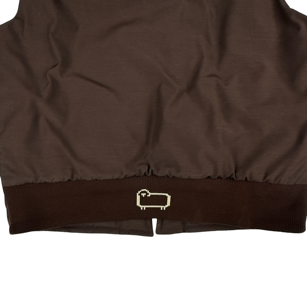 Woolrich Brown Wool Lined Zip up Gilet jacket - Large