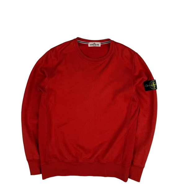 Stone Island 2013 Red Cotton Crew Neck Jumper - Medium