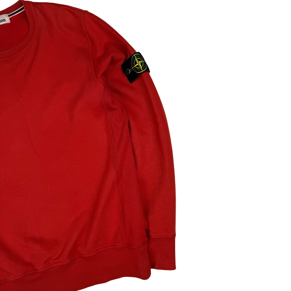 Stone Island 2013 Red Cotton Crew Neck Jumper - Medium