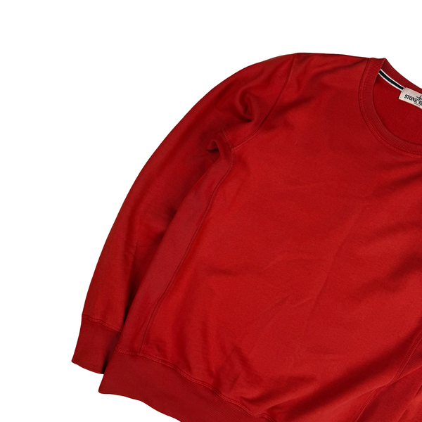 Stone Island 2013 Red Cotton Crew Neck Jumper - Medium