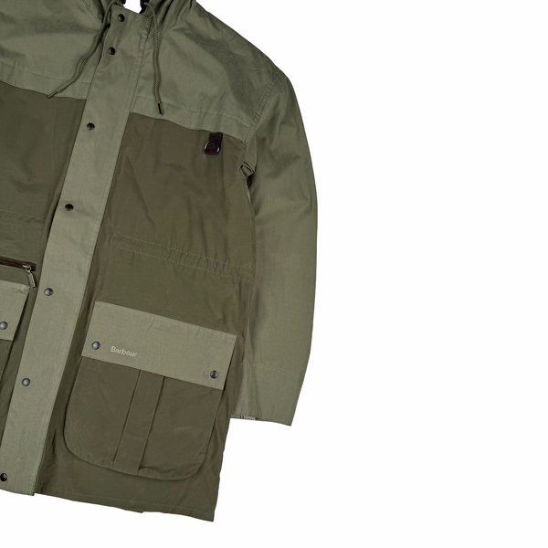 Barbour Khaki Green Icons Durham Casual Hooded Jacket - Medium