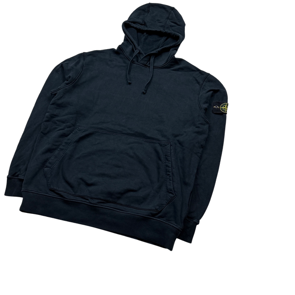 Stone Island 2022 Navy Pullover Cotton Hoodie - 3XL