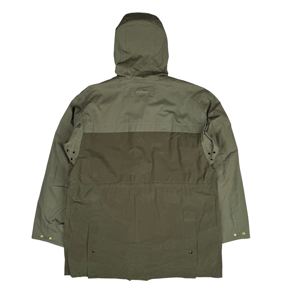 Barbour Khaki Green Icons Durham Casual Hooded Jacket - Medium