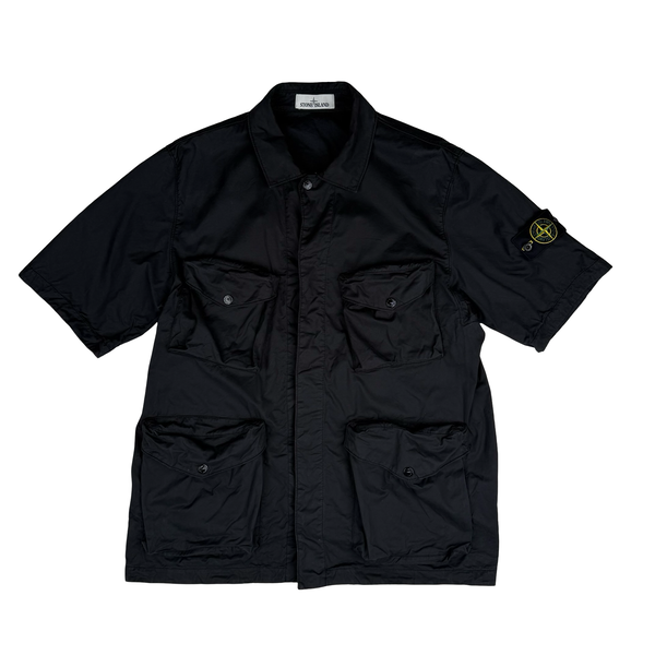Stone Island 2022 Black Short Sleeve Multi Pocket Shirt - XL