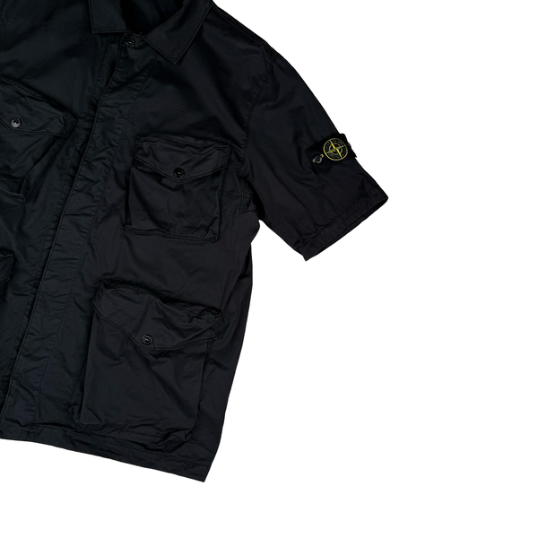 Stone Island 2022 Black Short Sleeve Multi Pocket Shirt - XL