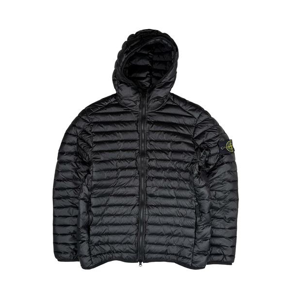 Stone Island 2022 Black Loom Woven R Nylon Down TC Puffer - Medium