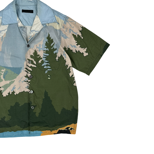 Prada Runway Outdoor Camo Buttoned Shirt - Medium