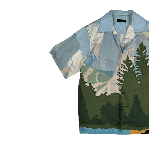 Prada Runway Outdoor Camo Buttoned Shirt - Medium