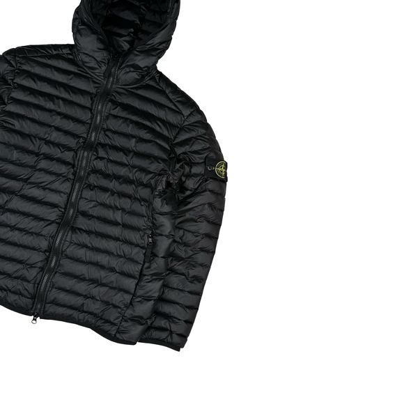Stone Island 2022 Black Loom Woven R Nylon Down TC Puffer - Medium