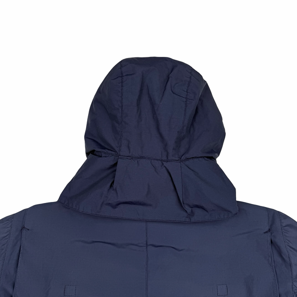 Stone Island 2013 Shadow Project Navy Quilted Fishtail Long Parka Jacket - Medium