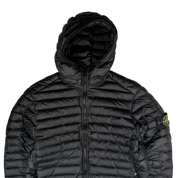 Stone Island 2022 Black Loom Woven R Nylon Down TC Puffer - Medium