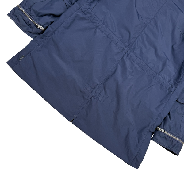 Stone Island 2013 Shadow Project Navy Quilted Fishtail Long Parka Jacket - Medium