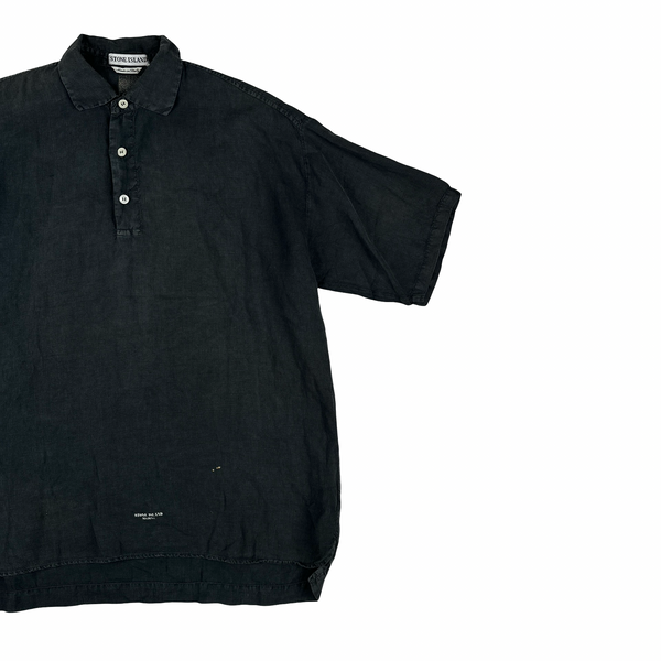 Stone Island Marina 1993 Button up Polo T Shirt - Medium