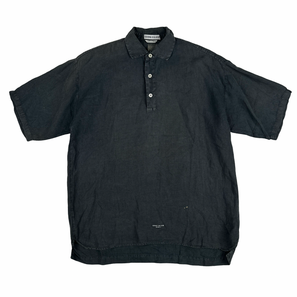 Stone Island Marina 1993 Button up Polo T Shirt - Medium