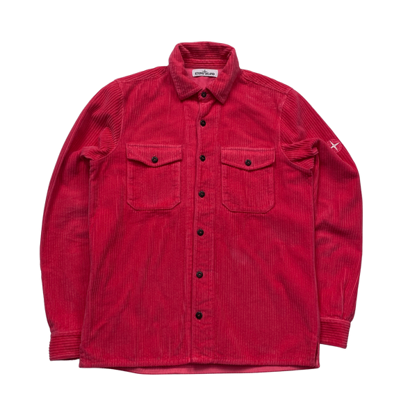 Stone Island AW2020 Pink Jumbo Cord Shirt - Small