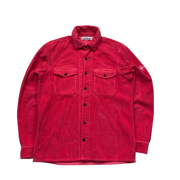 Stone Island AW2020 Pink Jumbo Cord Shirt - Small