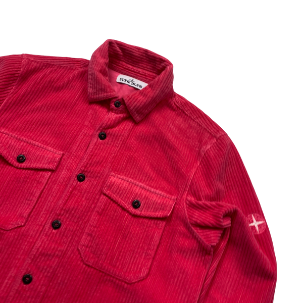 Stone Island AW2020 Pink Jumbo Cord Shirt - Small