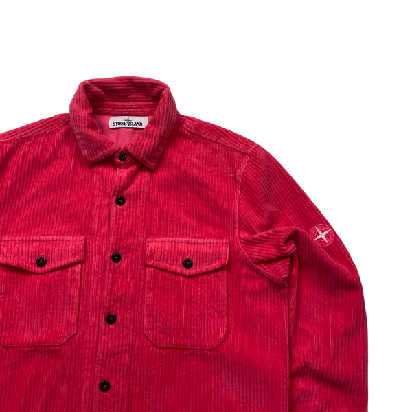 Stone Island AW2020 Pink Jumbo Cord Shirt - Small