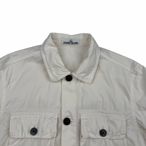 Stone Island 2016 Ivory Cotton Overshirt - Medium