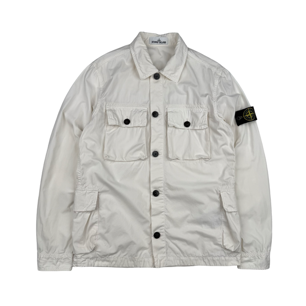 Stone Island 2016 Ivory Cotton Overshirt - Medium