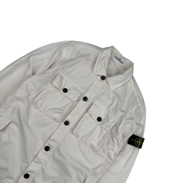 Stone Island 2016 Ivory Cotton Overshirt - Medium