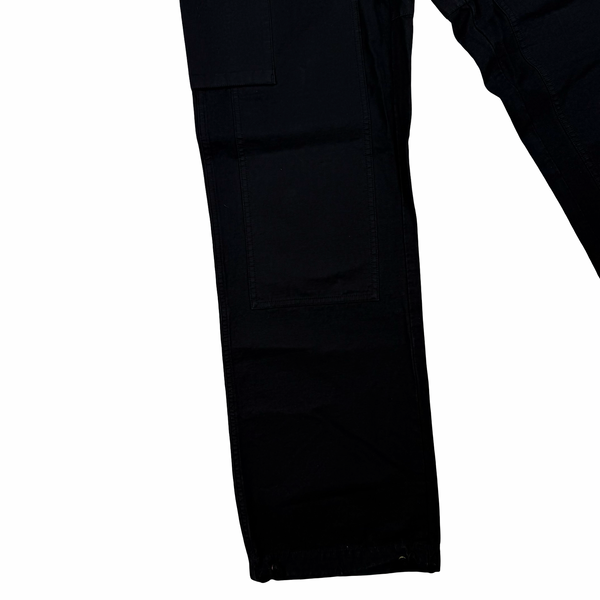 Stone Island Black Vintage 2005 Cotton Spellout Cargo Trousers - Large (50)
