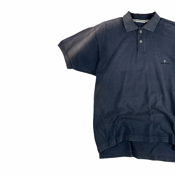 Stone Island Navy Vintage Polo T Shirt - XL