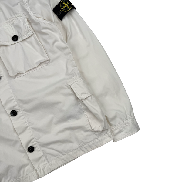 Stone Island 2016 Ivory Cotton Overshirt - Medium