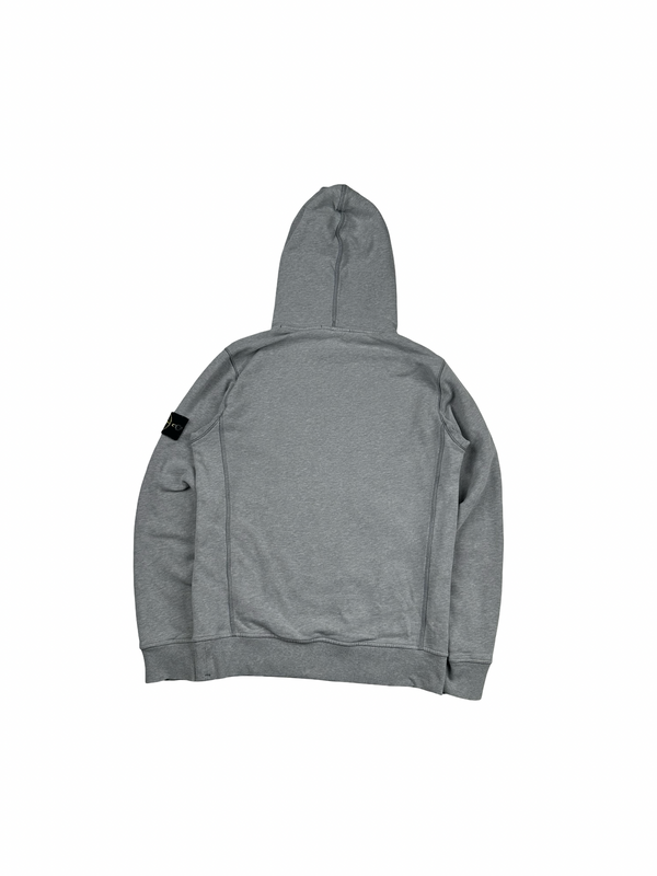 Stone Island 2018 Grey Cotton Pullover Hoodie - Medium