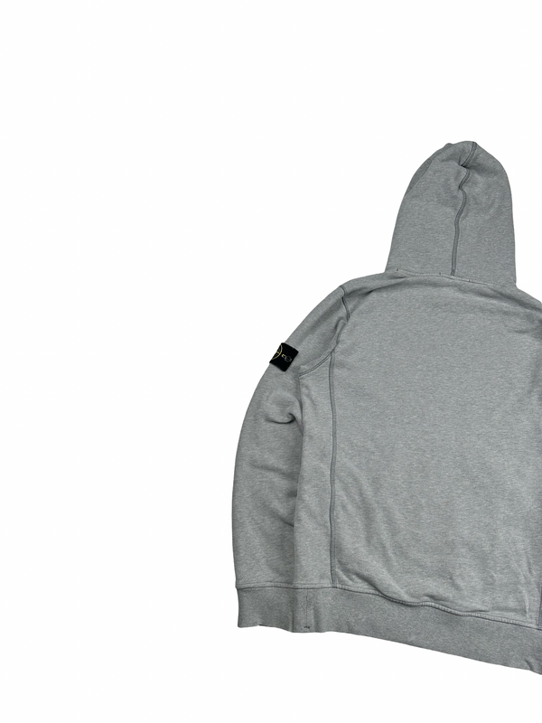 Stone Island 2018 Grey Cotton Pullover Hoodie - Medium