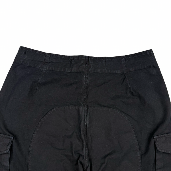 Stone Island Black Vintage 2005 Cotton Spellout Cargo Trousers - Large (50)