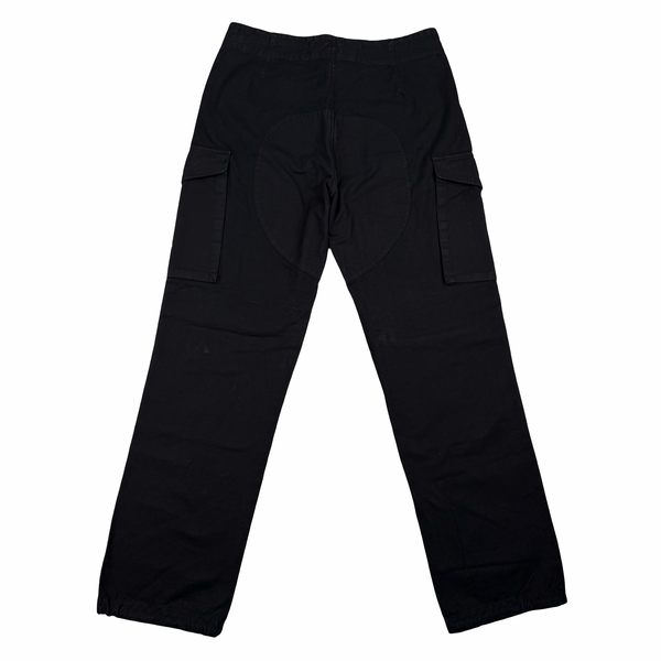 Stone Island Black Vintage 2005 Cotton Spellout Cargo Trousers - Large (50)