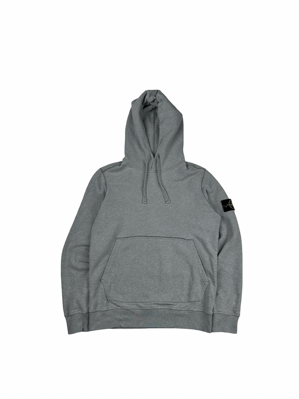 Stone Island 2018 Grey Cotton Pullover Hoodie - Medium