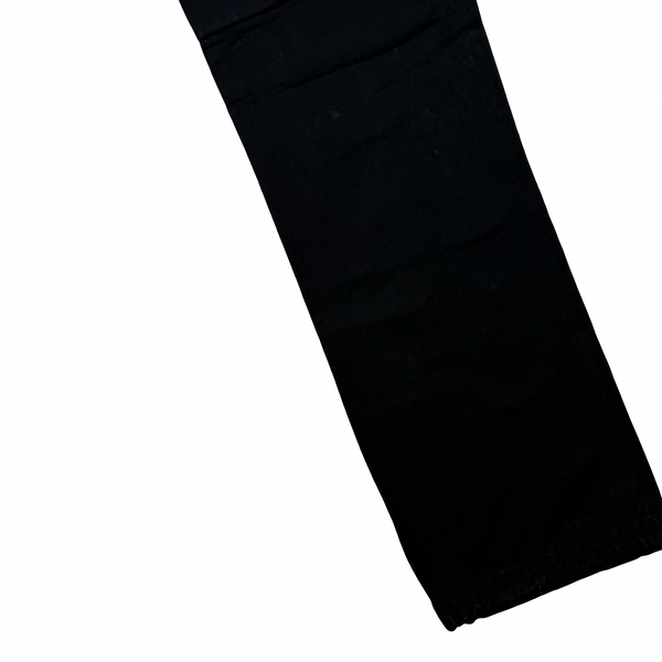 Stone Island Black Vintage 2005 Cotton Spellout Cargo Trousers - Large (50)