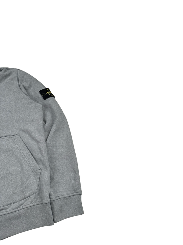 Stone Island 2018 Grey Cotton Pullover Hoodie - Medium